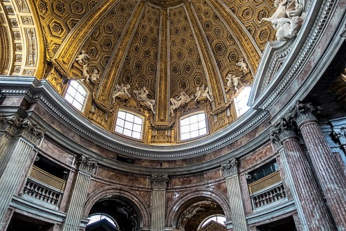 Church of Sant'Andrea al Quirinale, cornice decorations, Antonio Raggi