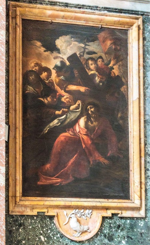 Church of Sant'Andrea al Quirinale, Chapel of the Pieta, Fall under the cross, Giacinto Brandi