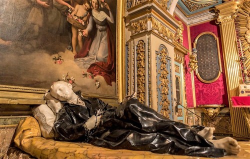 Church of Sant'Andrea al Quirinale, The Chapel of St. Stanislaus Kostka, statue of the saint, Pierre Legros