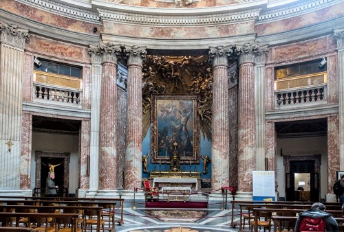 Church of Sant’Andrea al Quirinale,  church according to the design of Gian Lorenzo Bernini, view of the altar apse