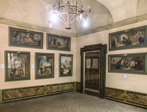 Church of Sant'Andrea al Quirinale, antechamber of the Chapel of St. Stanislaus Kostka with watercolors by Andrea Pozzo