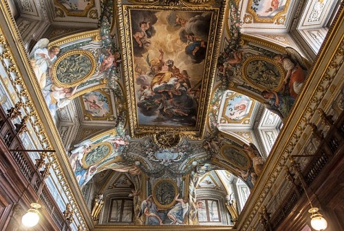 Church of Sant'Andrea al Quirinale, Sacristy, The Apotheosis of St. Andrew, Jean de La Borde