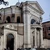 Church of Sant'Andrea al Quirinale, side view of the church with the enterance to the old monastery buildings