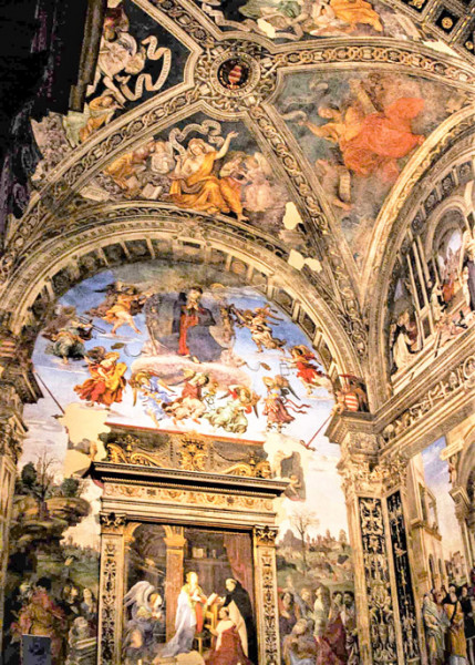 Basilica of Santa Maria sopra Minerva, Carafa Chapel, frescos by Filippo Lippi