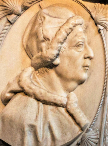 Tombstone of Pope Alexander VI, fragment, Church of Santa Maria in Monserrato