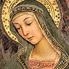 Madonna, (domniemany portret Giulii Farnese), fragment fresku, Pinturicchio, ok. 1492-1493 r., kolekcja prywatna