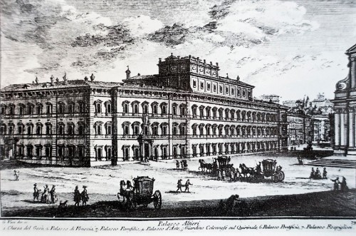 Palazzo Altieri, drawing by Giuseppe Vasi