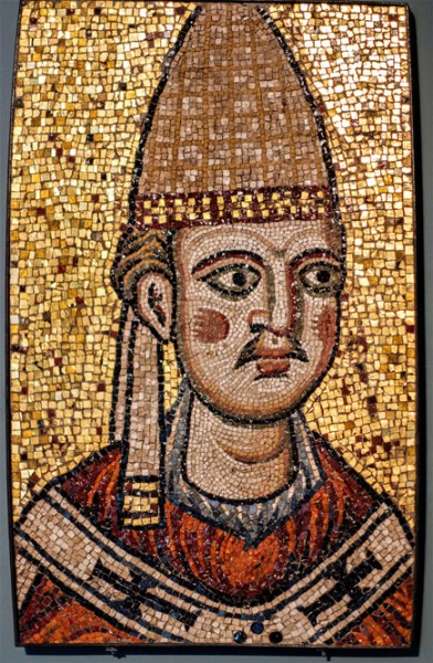 Pope Innocent III, mosaic from the former Constantine Basilica San Pietro in Vaticano, Museo di Roma, Palazzo Braschi