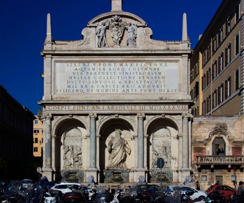 Fontana dell'Acqua Felice (Fontana del Mose), fundacja papieża Sykstusa V