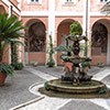 Church of Santi Cosma e Damiano, monastery courtyard with a Baroque fountain