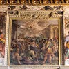 Basilica of Santi Cosma e Damiano, frieze under the ceiling with the story of the first martyrs, XVIII century