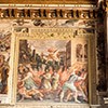 Basilica of Santi Cosma e Damiano, frieze under the ceiling with the story of the first martyrs, XVIII century