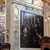 Church of Santi Cosma e Damiano, Chapel of St. John the Baptist, at the top tombstone of the painter Giovanni Baglione