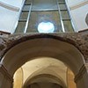 Church of Santi Cosma e Damiano, view of the upper church from the level of the Temple of Jupiter (Mausoleum of Romulus)