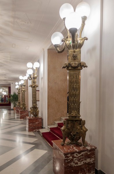 Teatro dell'Opera di Roma, lamps in the theatre foyer