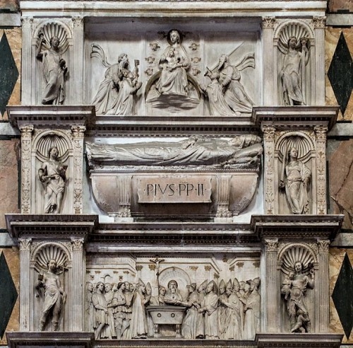 Tombstone of Pope Pius II, fragment, Church of Sant'Andrea della Valle