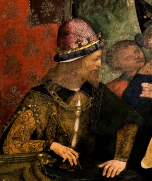 Alleged portrait of Cesare Borgia, fragment, frescos by Pinturicchio, Borgia Apartments, Apostolic Palace