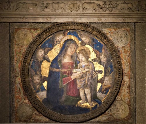 Madonna and Child with Angels, Pinturicchio, Borgia Apartments, Apostolic Palace