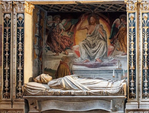 Melozzo da Forlì, frescoes (Christ as Judge of the World), adorning the tombstone of Cardinal Juan Diego della Coccia, Basilica  of Santa Maria sopra Minerva