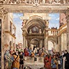 Kaplica Carafy, ściana boczna - Gloria św. Tomasza z Akwinu, Filippino Lippi, bazylika Santa Maria sopra Minerva