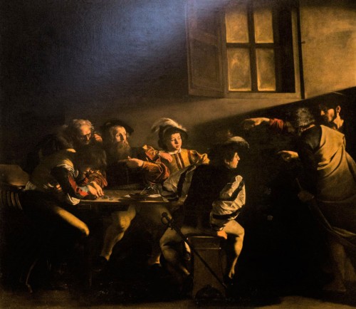 Caravaggio, Powołanie św. Mateusza, kaplica Contarellich, kościół San Luigi dei Francesi