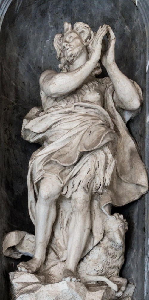 Francesco Cavallini, statue of St. John the Baptist, Basilica of San Carlo al Corso