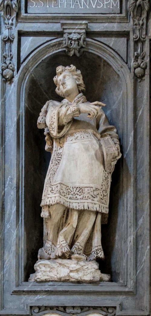 Francesco Cavallini, statue of St. Stephen in the ambulatory, Basilica of San Carlo al Corso