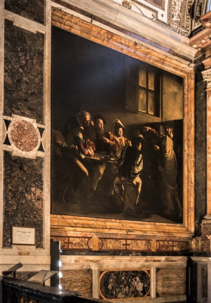 The Calling of St. Matthew, Caravaggio, Contarelli Chapel, Church of San Luigi dei Francesi