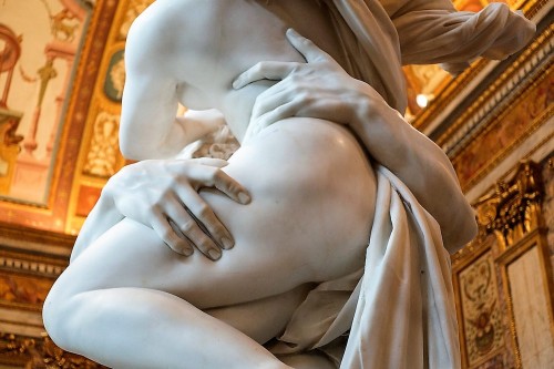 The Rape of Proserpina, Gian Lorenzo Bernini, fragment, Galleria Borghese