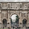 Triumphant Arch of Emperor Constantine the Great seen from the Colosseum