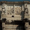 Triumphant Arch of Emperor Constantine the Great, scene depicting Emperor Marcus Antonius during his Danube campaign