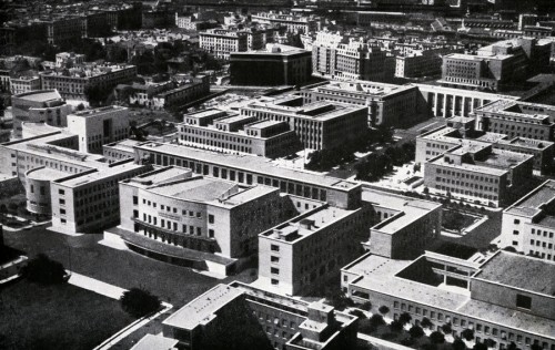 View of the university complex  La Sapienza (Città Universitaria) design of Marcello Piacentini, pic. WIKIPEDIA