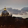 Ponte Sisto, view from the bridge of the dome of St. Peter’s Basilica