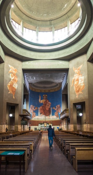 Church of San Cuore di Cristo Re, Marcello Piacentini, Christ the Judge – fresco in the church apse