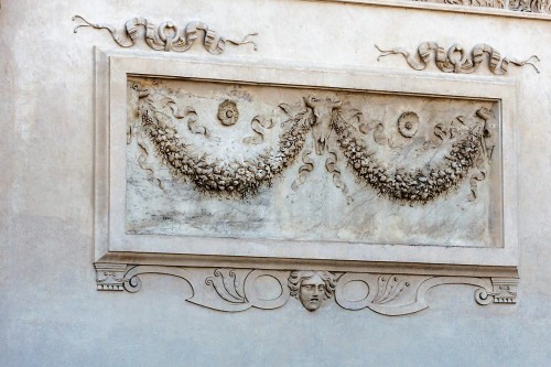 Villa Medici, ancient garlands initially found at the elevation of the Ara Pacis (Altar of Peace)