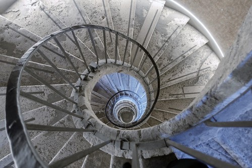 Villa Medici, one of the two original staircases leading to the representative rooms of the then casino