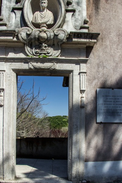 Villa Medici, enterance into the garden pavilion of Cardinal Ferdinand de Medici