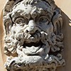 Gardens of the Villa Medici, one of the mascarons placed in the gardens