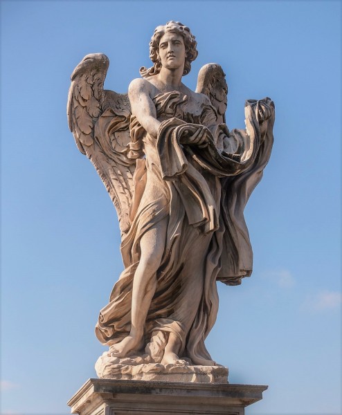 Bridge of the Holy Angel (Ponte Sant'Angelo), Angel with the Garment and Dice, Paolo Naldini