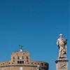 Castle of the Holy Angel wth the statues of SS. Peter and Paul