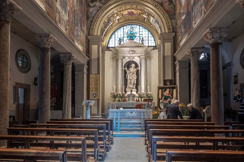 Church of Santa Bibiana with a statue of St. Bibiana in the apse