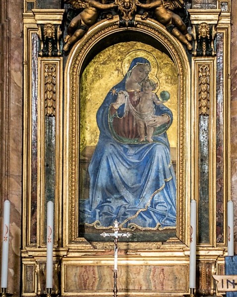 Antoniazzo Romano, Madonna z Dzieciątkiem, ołtarz kościoła Santa Maria della Consolazione