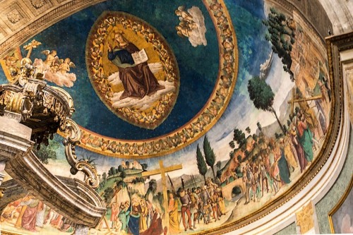 Legend of the True Cross, Antoniazzo Romano, apse in the Basilica of Santa Croce in Gerusalemme