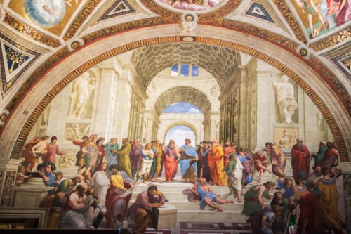 The School of Athens, Raphael, papal apartments (Stanza della Segnatura), Apostolic Palace