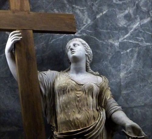 Statue of St. Helena, fragment,  Chapel of St. Helena, Basilica of Santa Croce in Gerusalemme