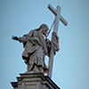 Statue of St. Helena, top of the façade of the Basilica of Santa Croce in Gerusalemme