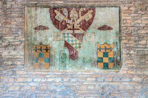 Church of Santa Balbina, coat of arms of Pope Innocent VIII in the church vestibule