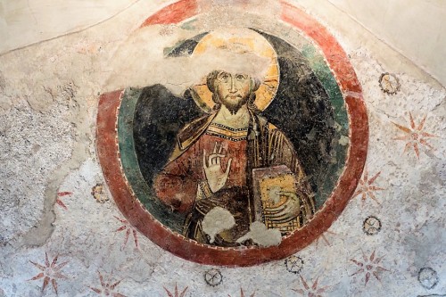 Church of Santa Balbina,  medallion with Christ (third niche on the left)