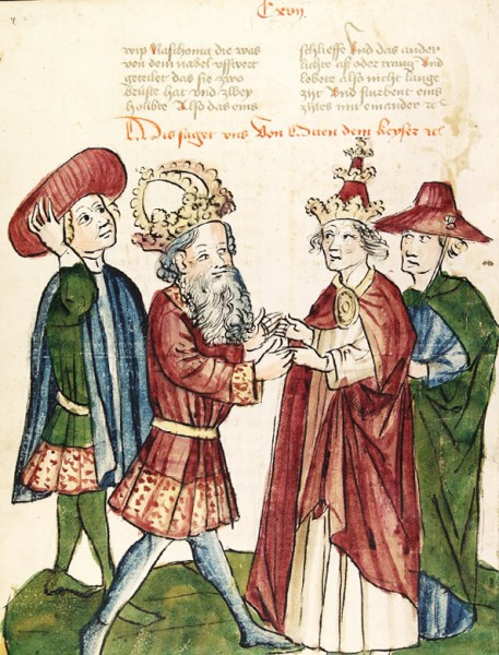 Meeting of Otto I and Pope John XII (after a drawing about 1450), pic. Wikipedia