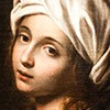 Ginevra Cantofoli, Kobieta w turbanie (domniemany portret Beatrice Cenci), fragment, ok 1650, Galleria Nazionale d'Arte Antica, Palazzo Barberini